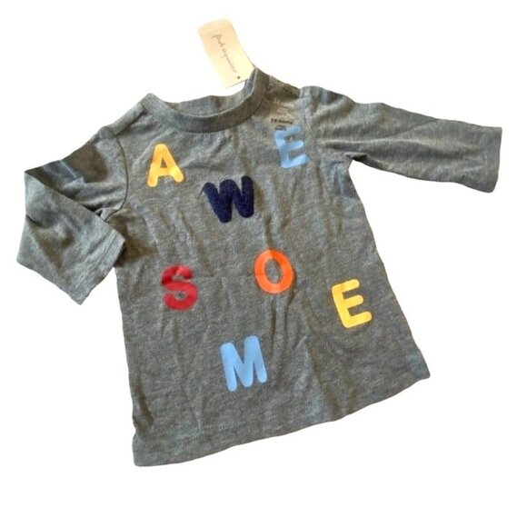 First Impressions Infant Soft Long Sleeve T-shirt-Gray-Size 3-6 Months-NWT - Picture 1 of 4